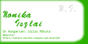 monika iszlai business card