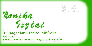 monika iszlai business card